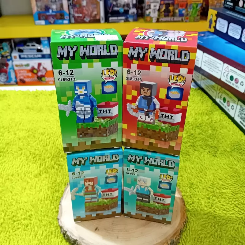 اسباب بازی لگو شخصیت ماینکرافت چراغدار LED دار
