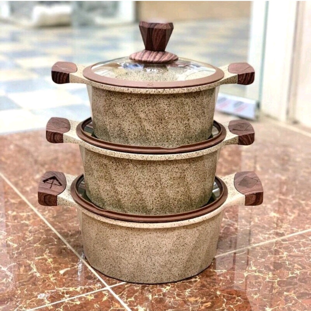 سرویس قابلمه شش پارچه زیو طرح دایموند مدل z-8170-22