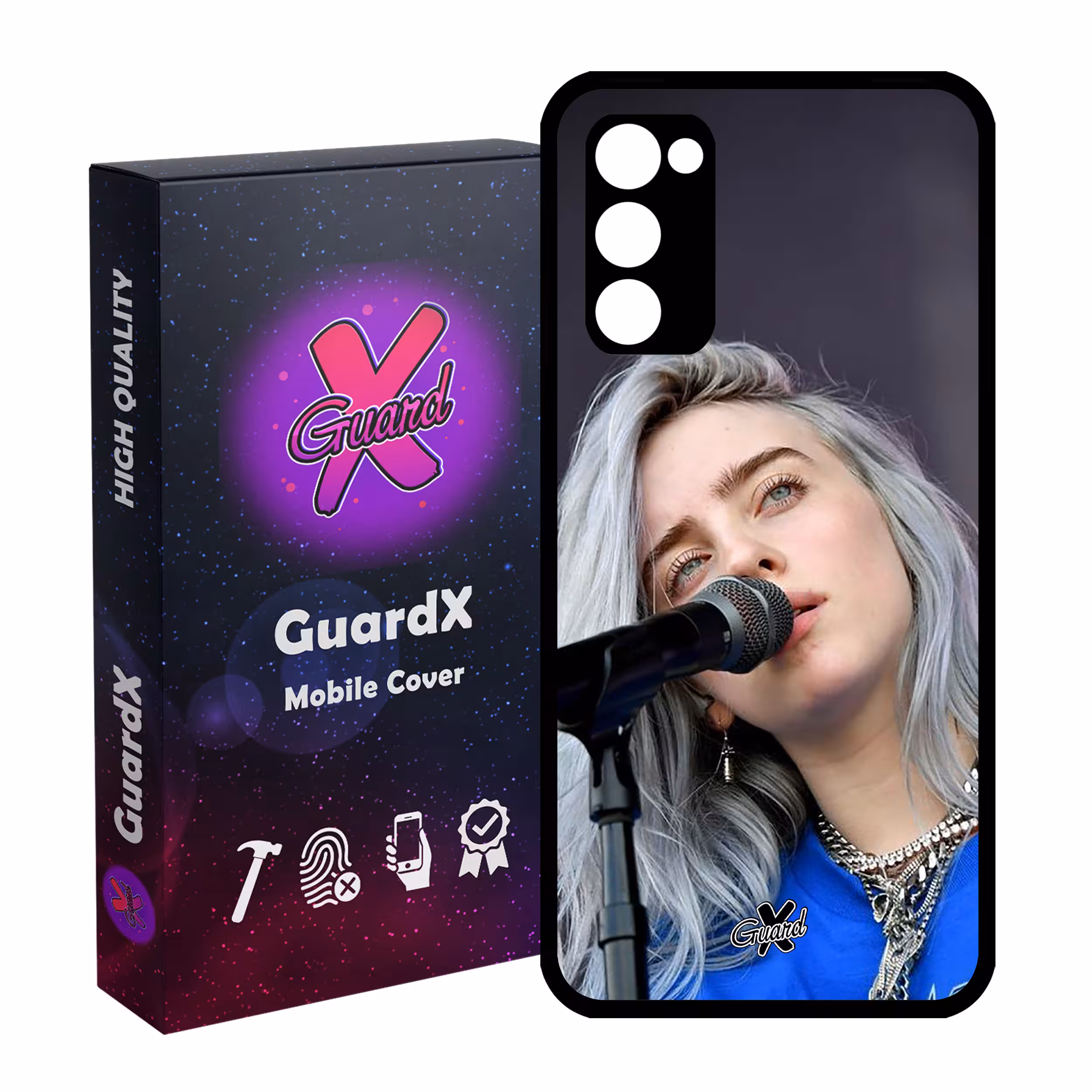 کاور گارد ایکس طرح Billie Eilish مدل Glass10242 مناسب برای گوشی موبایل سامسونگ Galaxy S20 FE