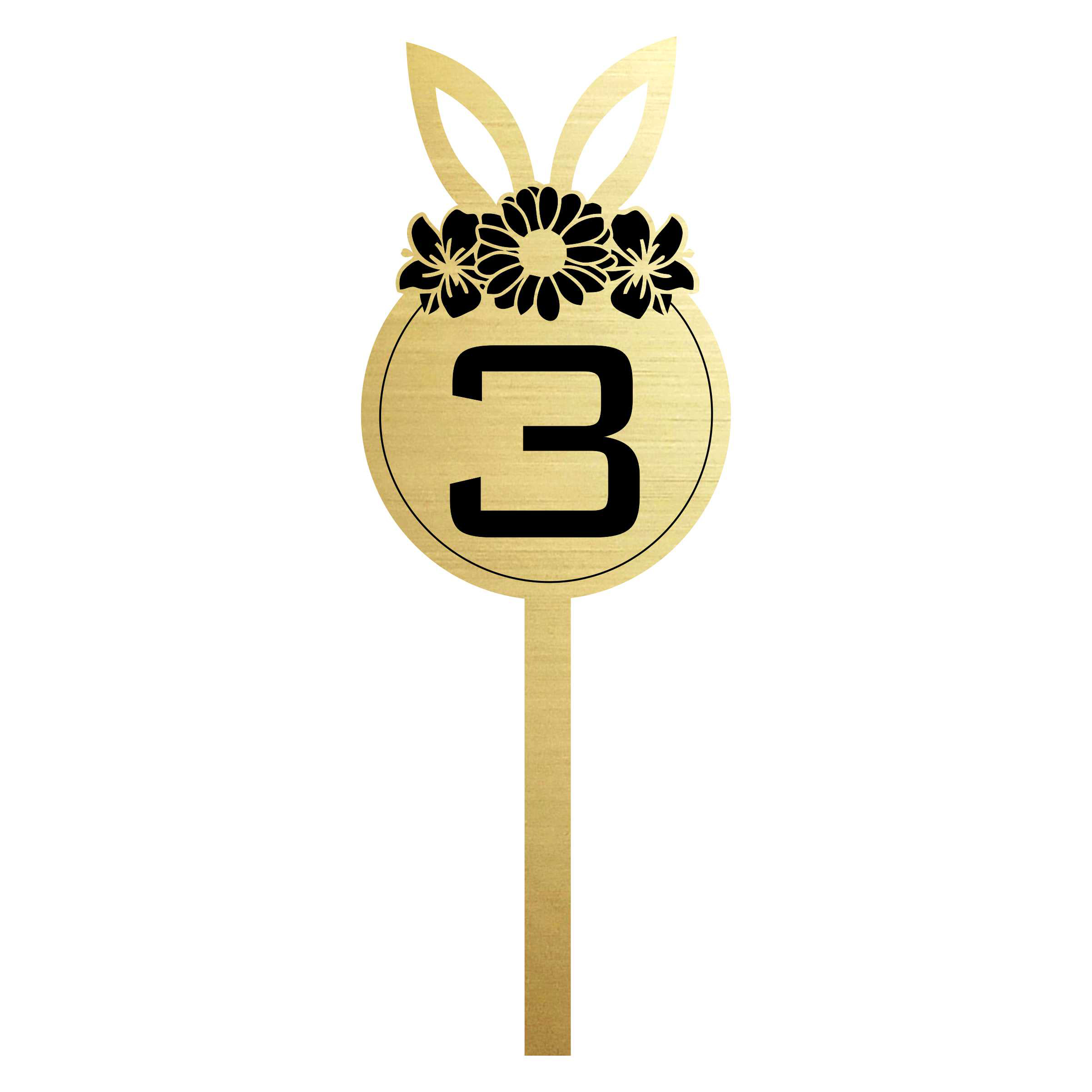 تاپر کیک مدل خرگوش طرح عدد 3