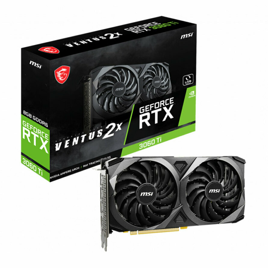 کارت گرافیک ام اس آی GeForce RTX 3060 Ti VENTUS 2X 8G V1 LHR