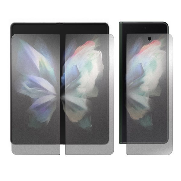 گلس سامسونگ Galaxy Z Fold3 5G مدل نانو هیدروژل مات آنتی بلو برند راک اسپیس پک سه عددی کد SSS