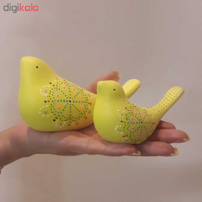 مجسمه سفالی مدل پرنده کد ۲۴۵۳۹۷۴ مجموعه ۲ عددی