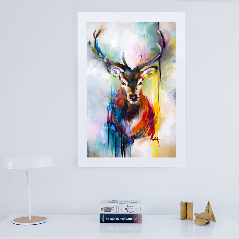 تابلو گالری استاربوی طرح گوزن مدل هنری 30