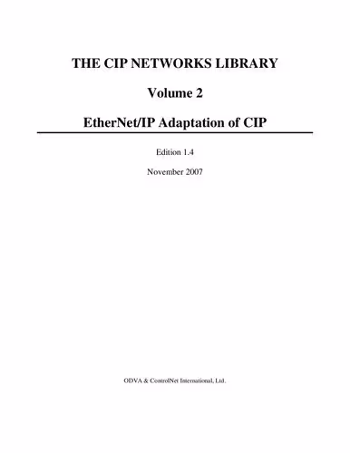 خرید و دانلود نسخه کامل کتاب EtherNet/IP Adaptation of CIP
