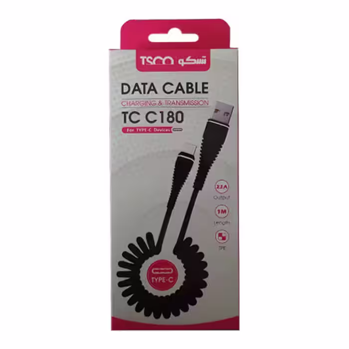 کابل USB به USB-C تسکو مدل TC C180 طول 1 متر