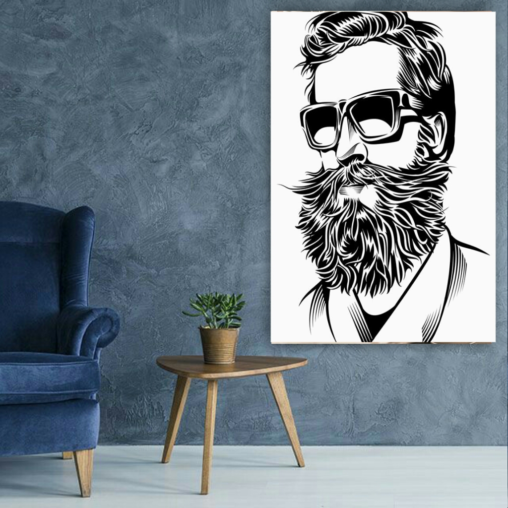 تابلو شاسی طرح آرایشگاه مردانه مدل SDT702