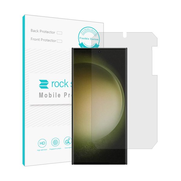 گلس سامسونگ Galaxy S23 ultra مدل نانو هیدروژل شفاف برند راک اسپیس سایز مدیوم کد S