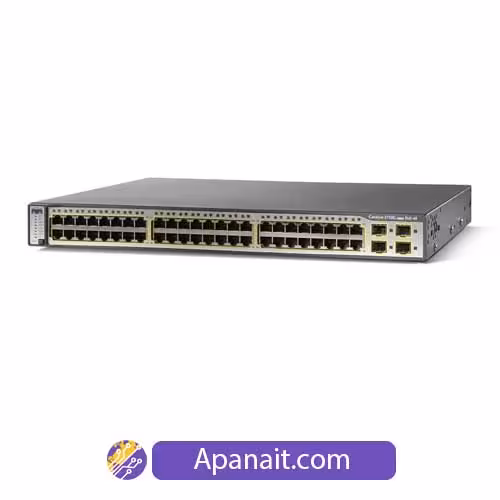 سوئیچ شبکه سیسکو 48 پورت WS-C3750G-48PS-S