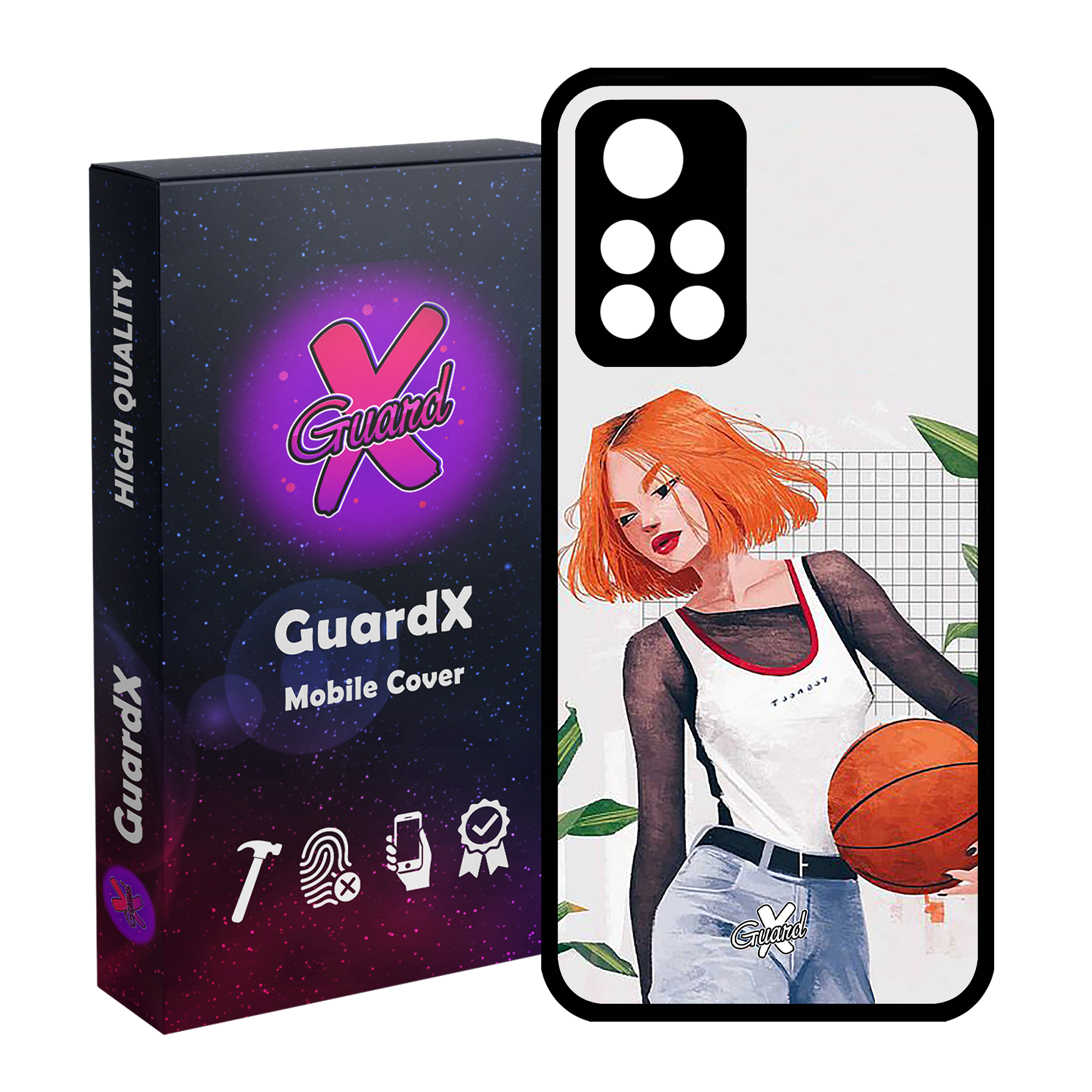 کاور گارد ایکس طرح Girl مدل Glass10338 مناسب برای گوشی موبایل شیائومی Poco M4 Pro 5G/Redmi Note 11T 5G/Redmi Note 11S 5G