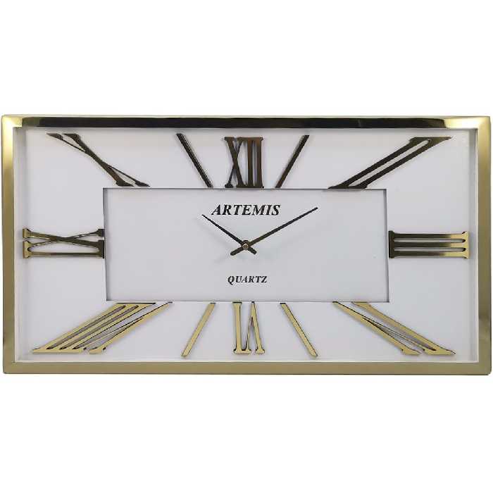 ساعت دیواری آرتمیس کد 2027 Gold White طلایی سفید