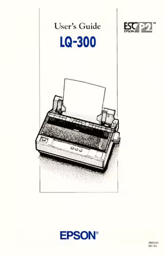 خرید و دانلود نسخه کامل کتاب Epson LQ-300 User Guide