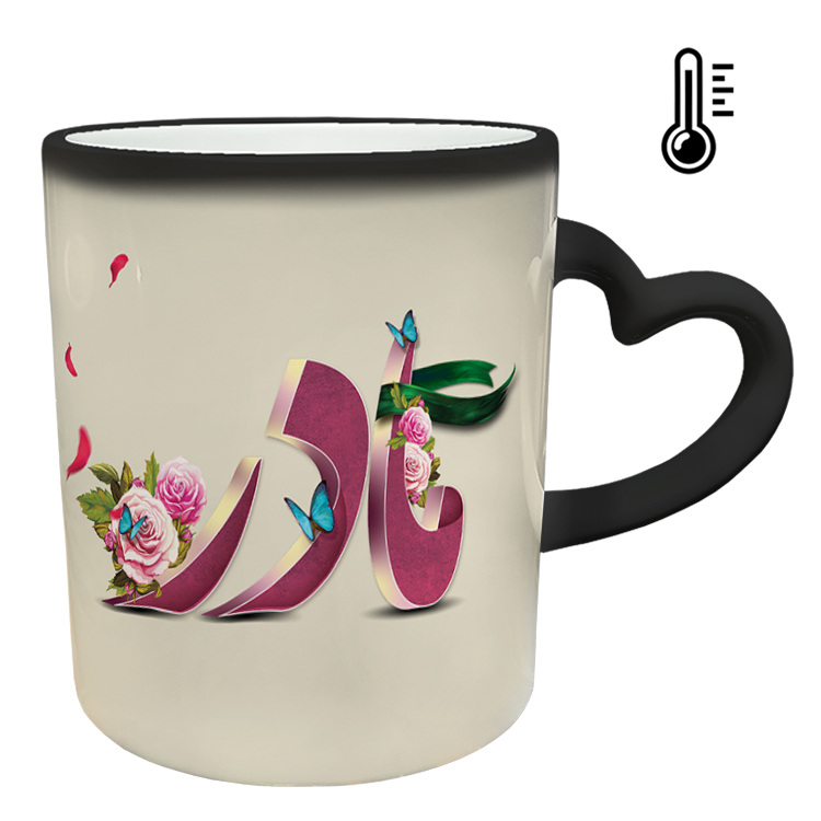 ماگ حرارتی مدل دسته قلبی طرح روز مادر کد 65