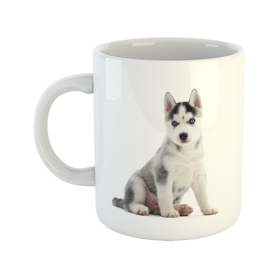 ماگ طرح سگ مدل هاسکی