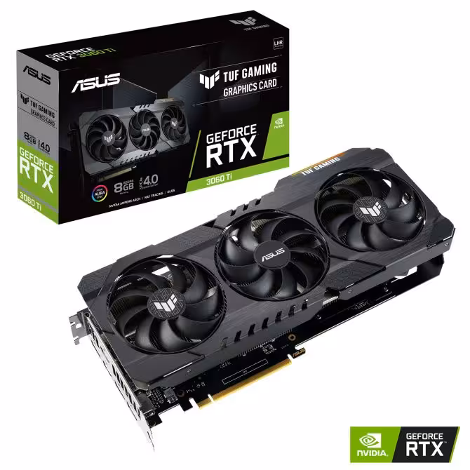 کارت گرافیک مدل RTX-3060TI 8GB TUF GAMING ASUS ایسوس