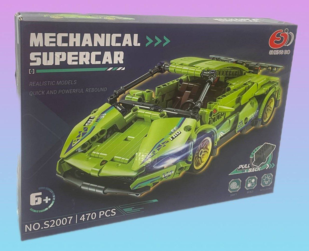 لگو ماشین لامبورگینی عقب کش چراغ دار  آیتم 2006