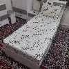 سرویس ملحفه مدل کشدوز niki08.25 طرح مرمر کد 100 یک نفره دو تکه