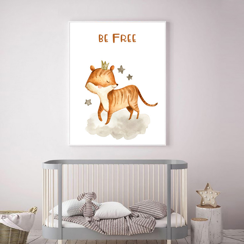 تابلو کودک مدل Tiger | دنیای قاب