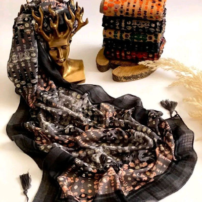 شال نخی کشمیر منگوله دار