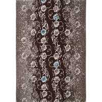 فرش ماشینی زمرد مشهد طرح 7012 زمینه قهوه ای