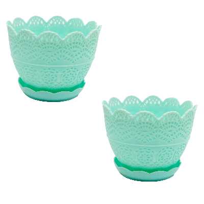 گلدان طرح کاکتوسی مجموعه 2 عددی