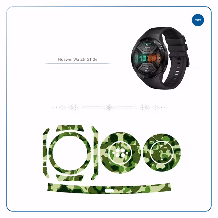 برچسب ماهوت طرح Army Green 2 مناسب برای ساعت هوشمند هوآوی Watch GT 2e