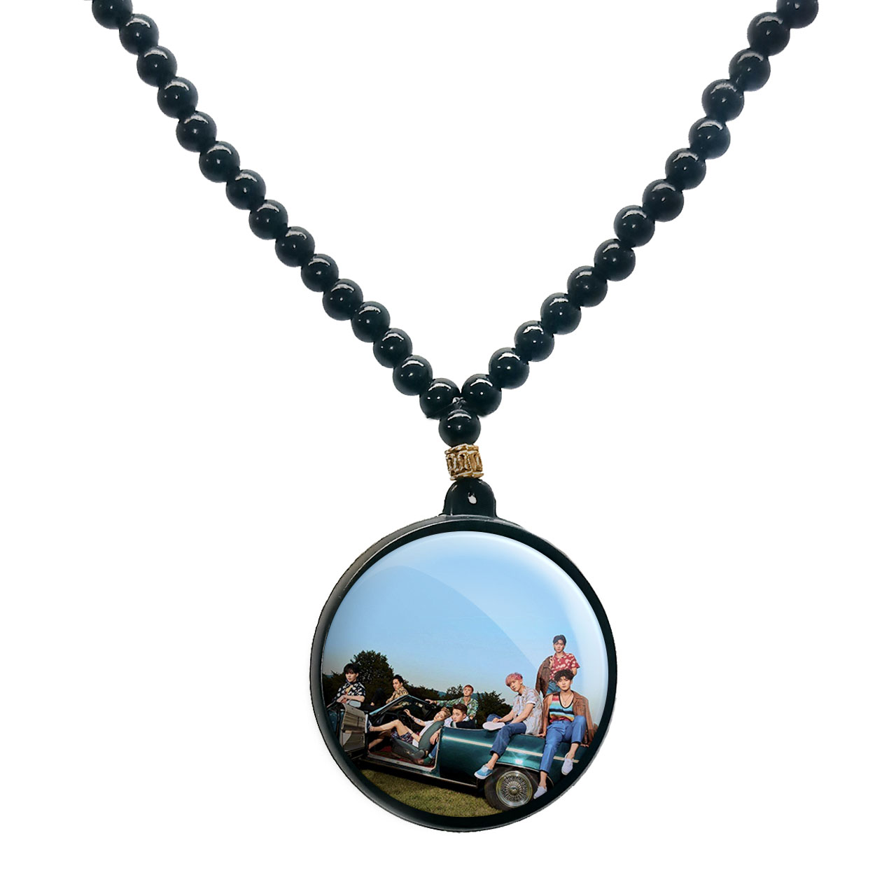 گردنبند پرمانه طرح exo کد pmd.13907 مدل دو طرفه