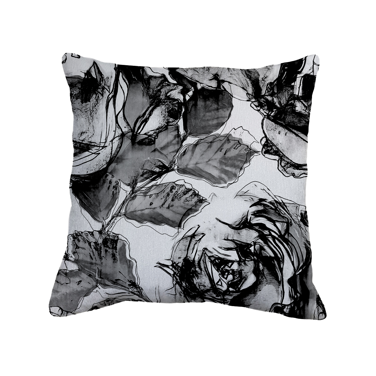 کاور کوسن طرح سیاه قلم کد 5588