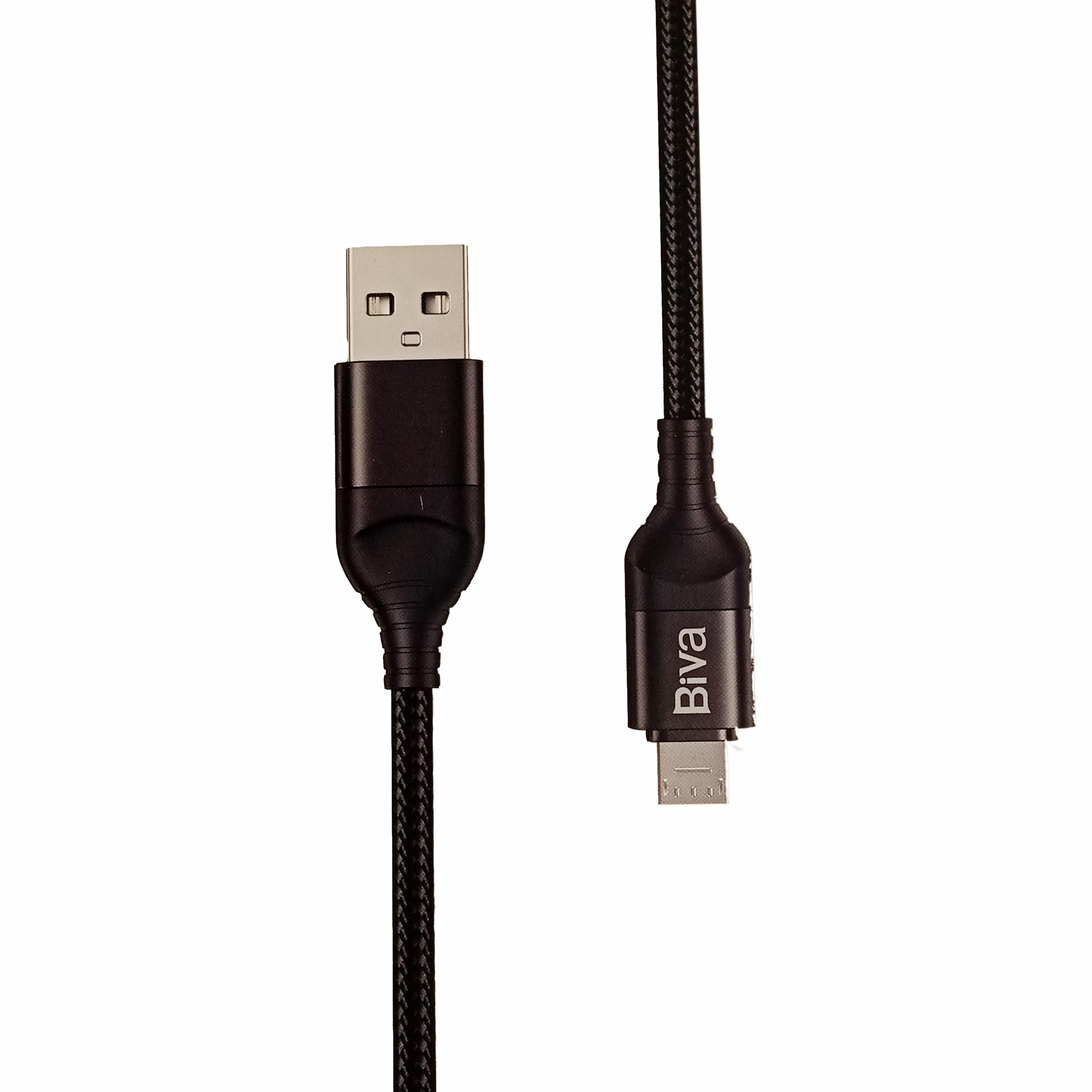 کابل میکرو یو اس بی بیوا Biva C-03V طول 1.2 متر شدت جریان 2.4 آمپر