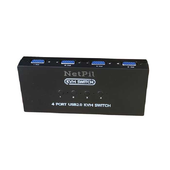 سوییچ 4 پورت KVM USB نت پیل مدل NP-4U