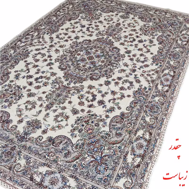 روفرشی زیبا و با کیفیت طراحی 1401 رنگ کرم سایز  12 متری (همه سایز موجود)