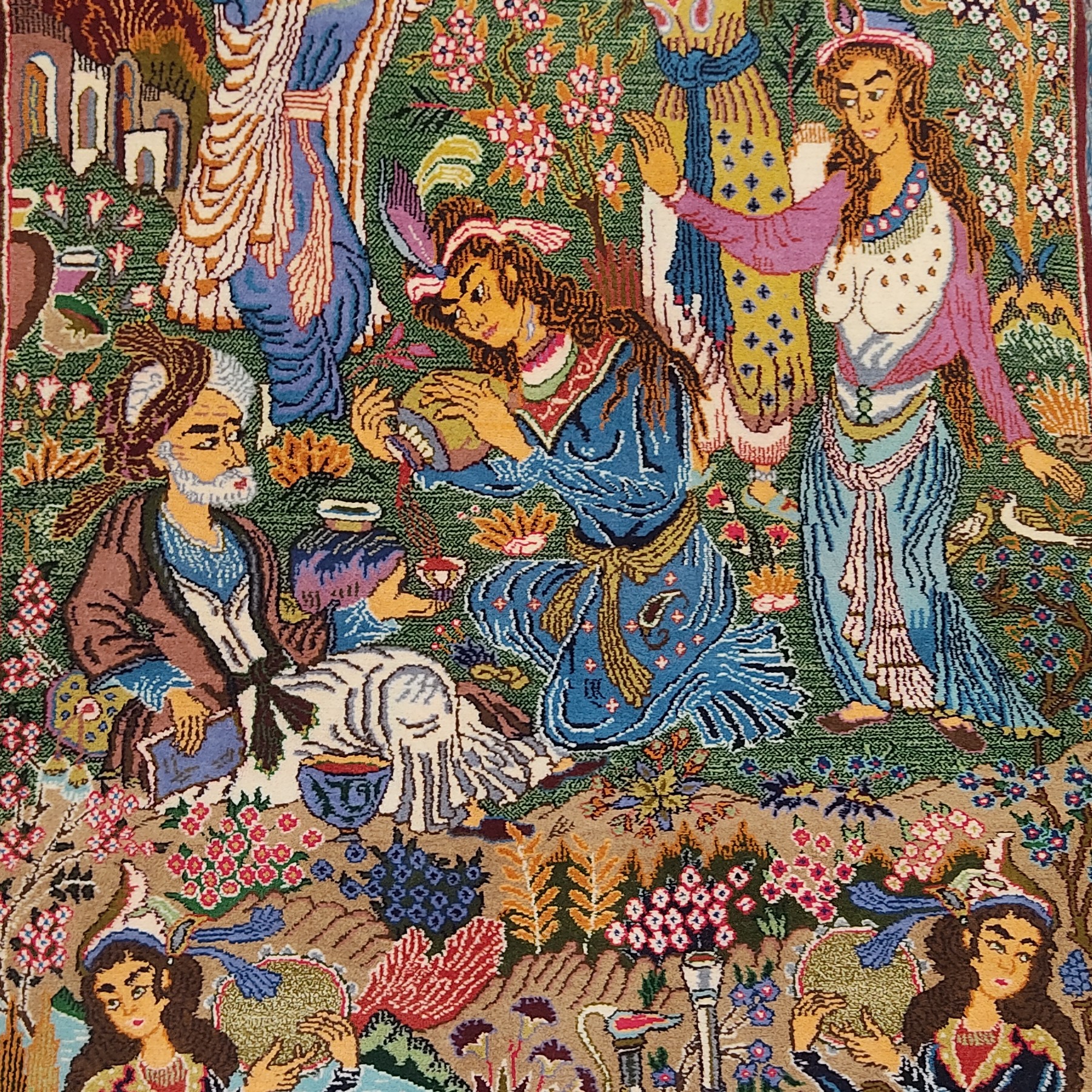 فرش دستبافت قالیچه بزم خیام 