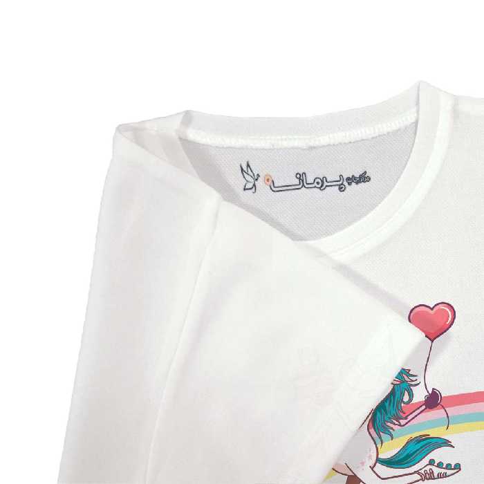 تی شرت بچگانه پرمانه طرح یونیکورن کد pmt.3326