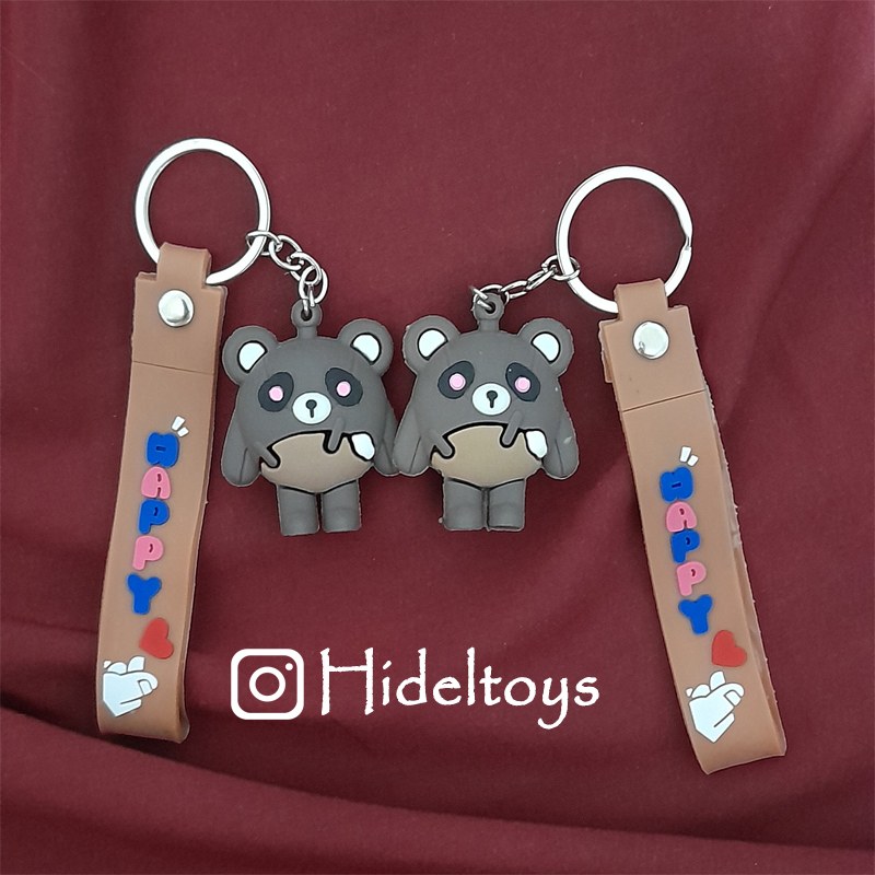 جاکلیدی سیلیکونی فانتزی مدل خرس قهوه ای خارجی