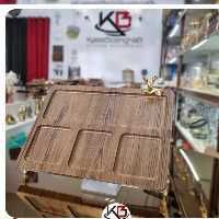 اردوخوری چوبی وکیوم 4خانه مستطیل پایه دار گوزن