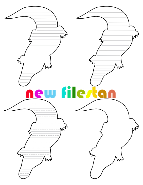 الگوی کاغذهای نوشتاری طرح «تمساح»