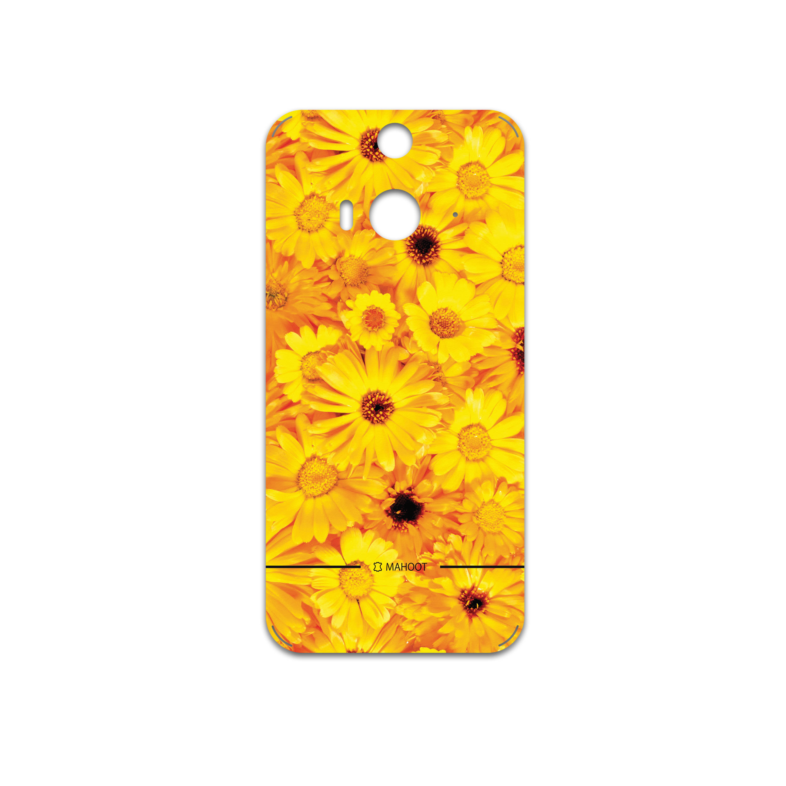 برچسب پوششی ماهوت مدل Yellow-Flower مناسب برای گوشی موبایل اچ تی سی Butterfly 2