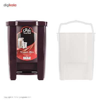 سطل زباله پدالی یزدگل مدل 511 گنجایش 5 لیتر