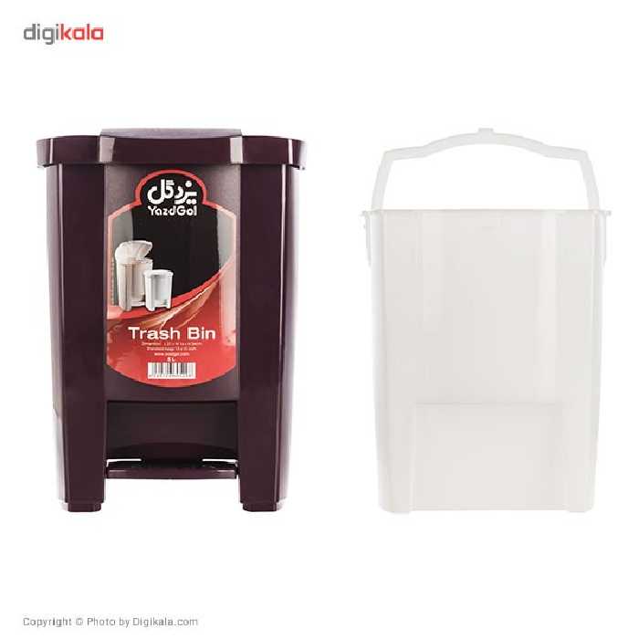 سطل زباله پدالی یزدگل مدل 511 گنجایش 5 لیتر