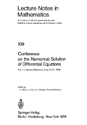 خرید و دانلود نسخه کامل کتاب Conference on the Numerical Solution of Differential Equations