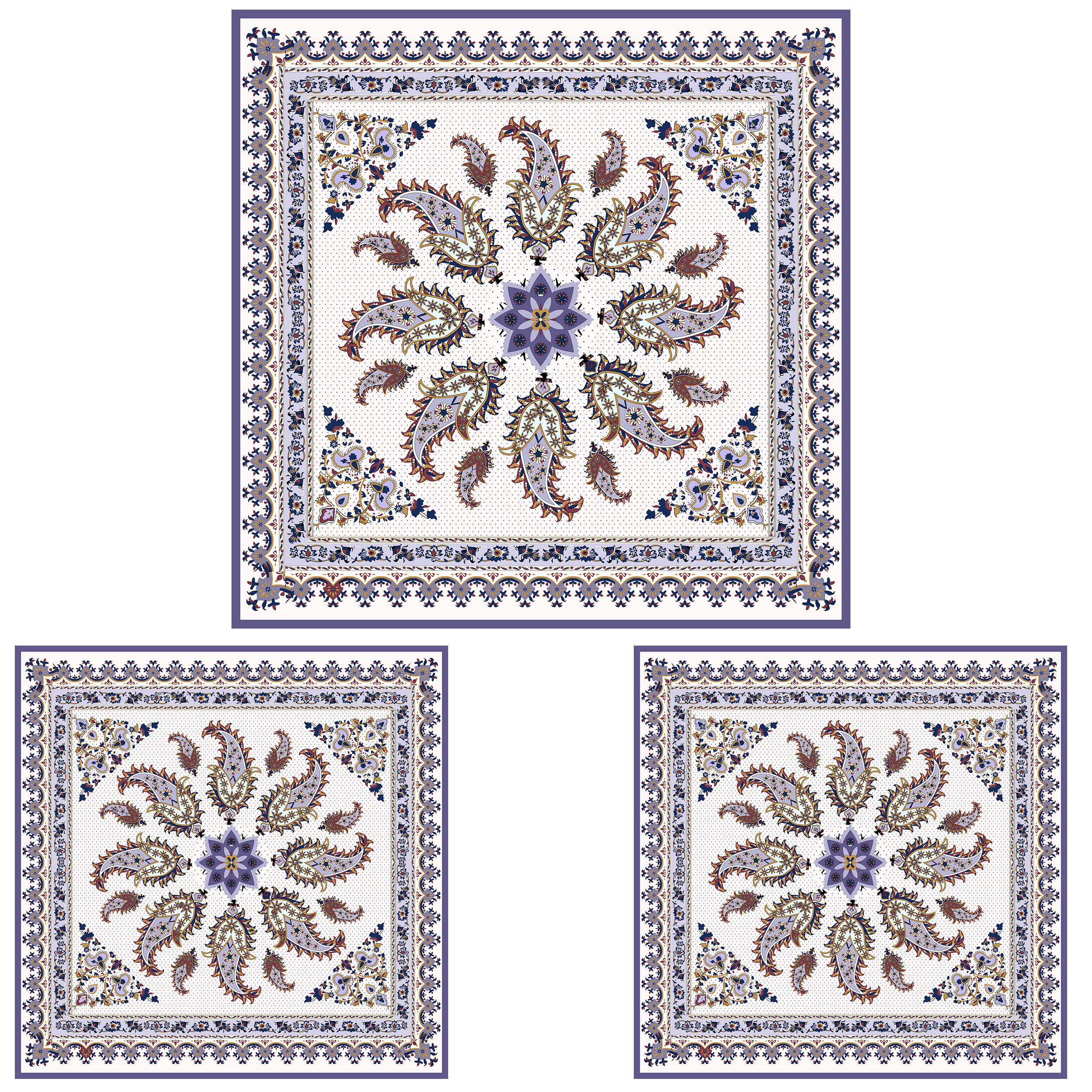 رومیزی سه تکه طرح سنتی کد 140070