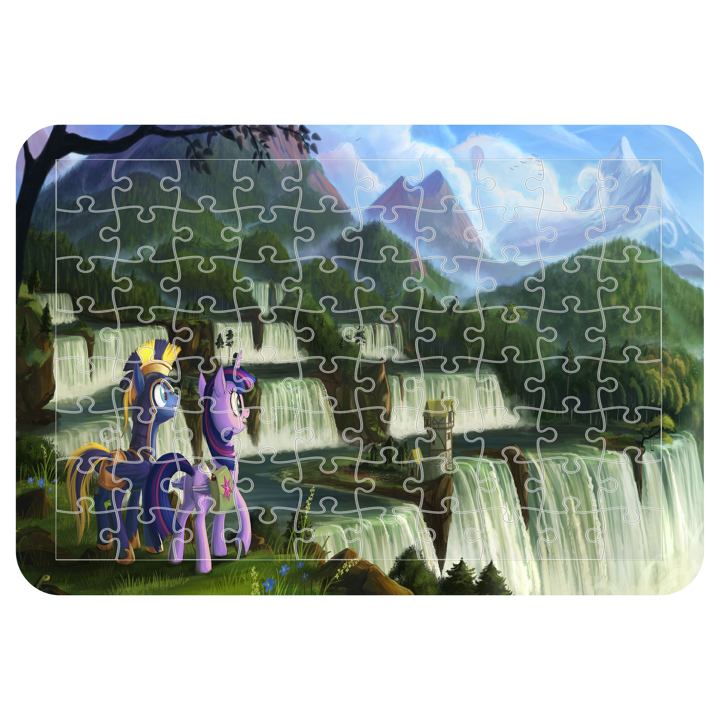 پازل 54 تکه اطلس آبی کارتون یونیکورن  مدل P1524