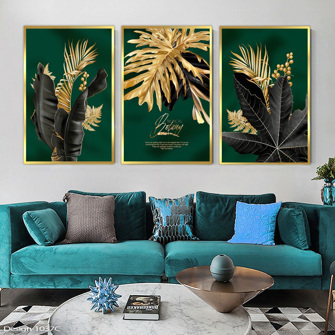 تابلو دکوراتیو مجموعه  گل های گرمسیری3تیکه سایز 40در60