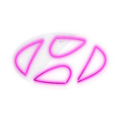 چراغ دیواری نئون دیزاین طرح Hyundai_PN