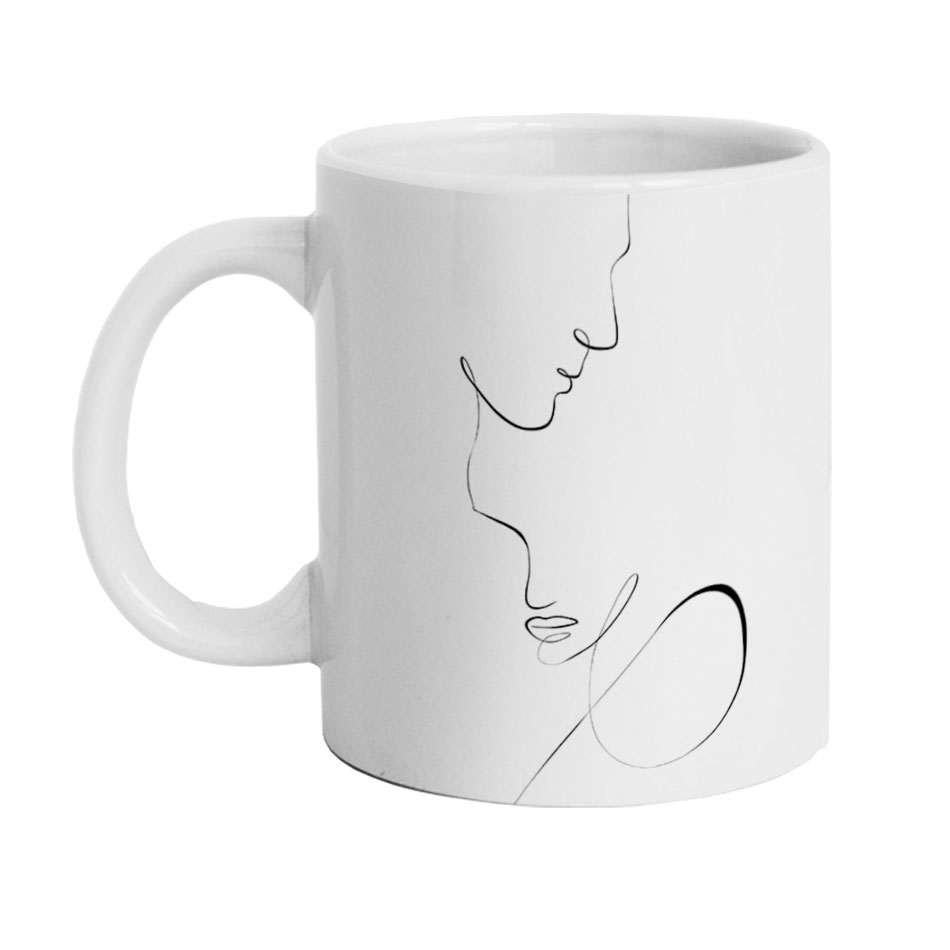 ماگ دارلی طرح عاشقانه مینیمال مدل M460