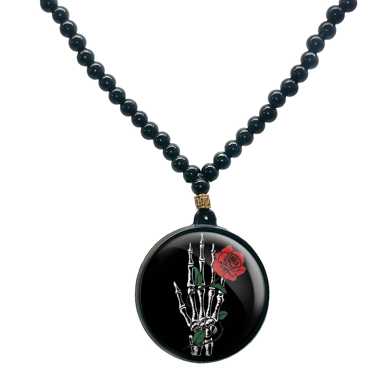 گردنبند پرمانه طرح اسکلت و خفن کد pmd.10676 مدل دو طرفه