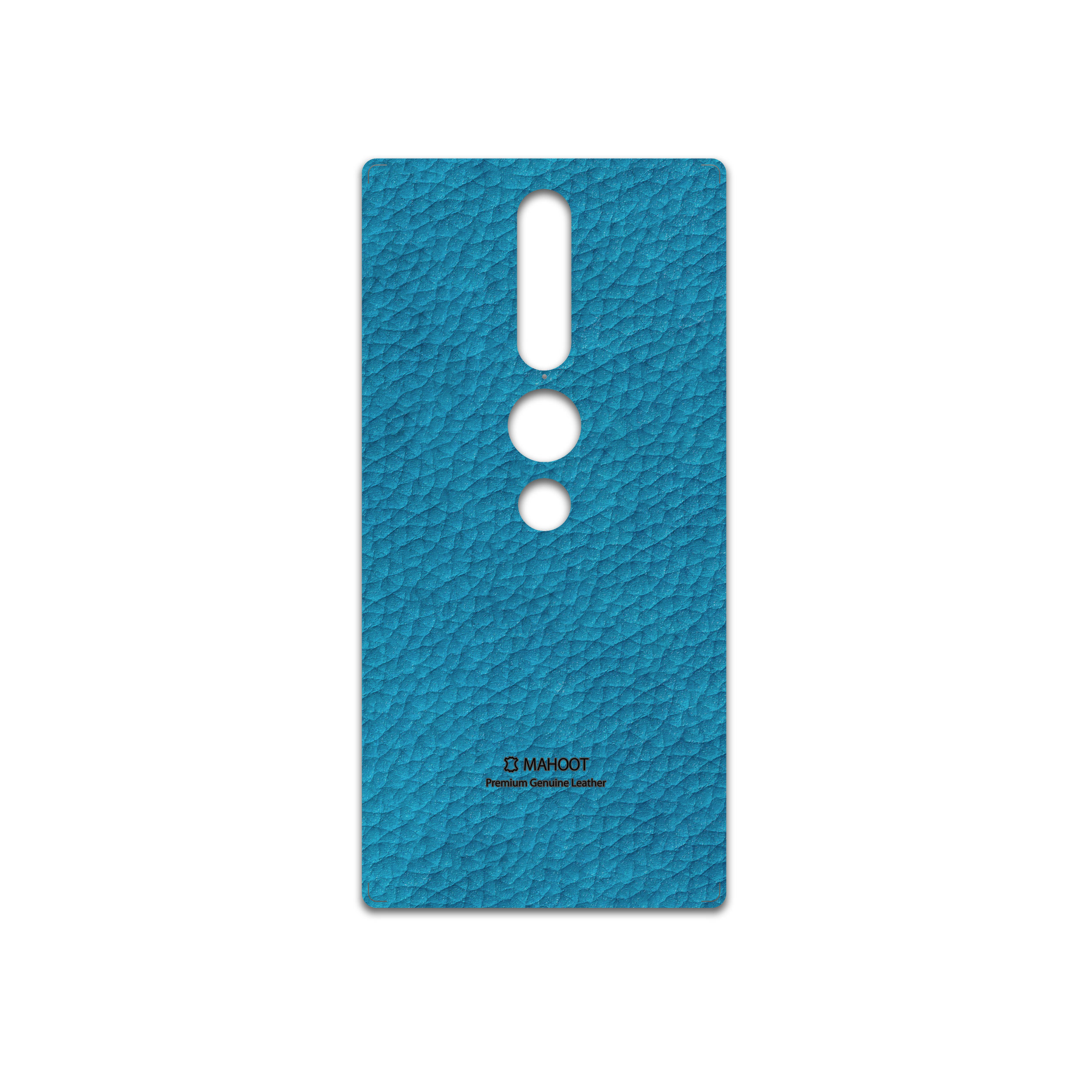 برچسب پوششی ماهوت مدل Blue-Leather مناسب برای گوشی موبایل لنوو Phab2 Pro