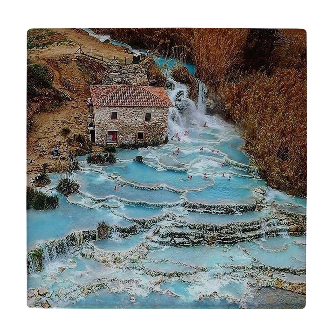 کاشی کارنیلا طرح رودخانه و کلبه کد wkk3026