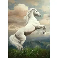 تابلو نقاشی رنگ روغن مدل رخش سپید کد 10