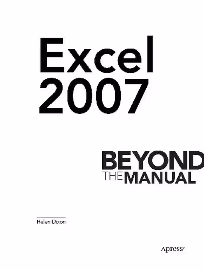 خرید و دانلود نسخه کامل کتاب Excel. 2007 Beyond the Manual